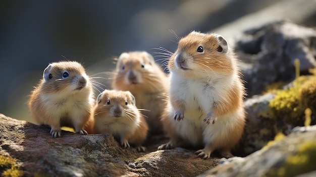 Les lemmings rayonnent un sentiment de joie et d'innocence dans leur habitat naturel.