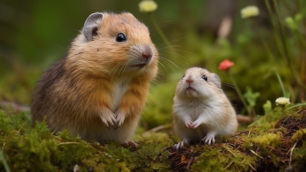 Les lemmings rayonnent un sentiment de joie et d'innocence dans leur habitat naturel.