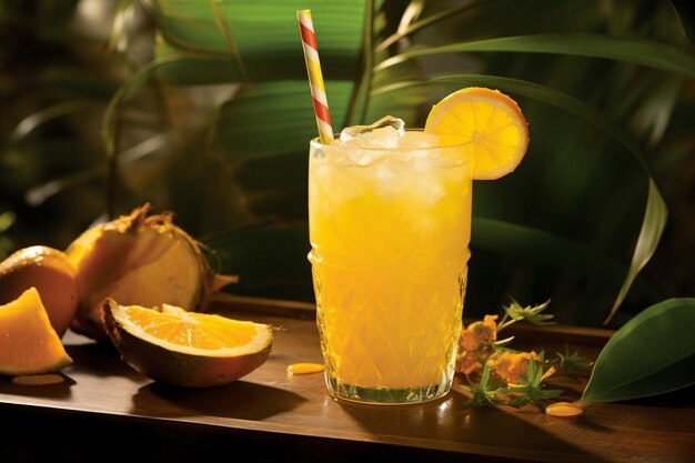 Lemonade avec une touche tropicale Lemonade photographie d'image