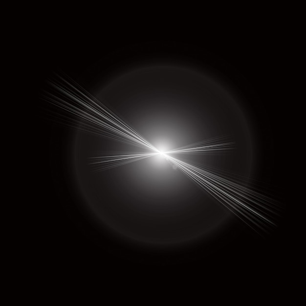 Photo lens flare lumière spatiale abstrait arrière-plan noir