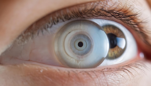 Lentes de contact Cas de gros plan Les lentilles sont à proximité Problèmes oculaires de mauvaise vision