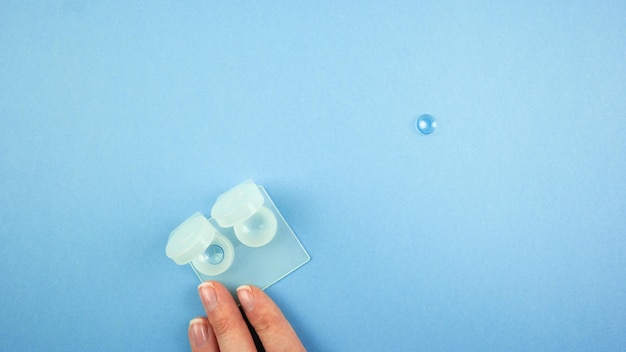 Lentilles de contact à plat Vue de dessus Équipement médical en plastique dur pour les personnes voyantes