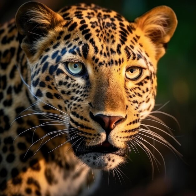 Le léopard dans son habitat naturel Photographie de la faune artificielle générative