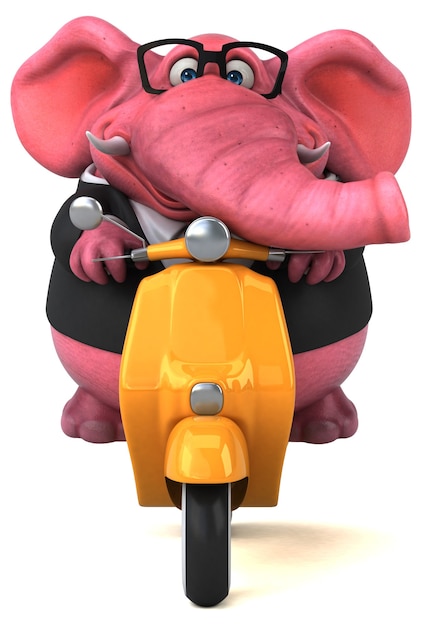 Éléphant amusant - Illustration 3D