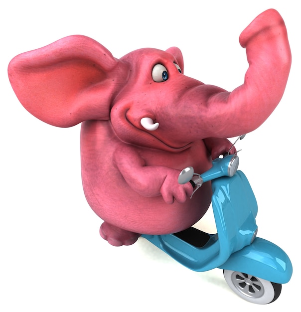 Éléphant amusant - Illustration 3D