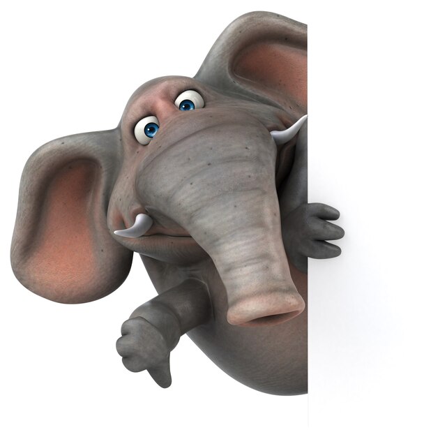 Éléphant amusant - Illustration 3D