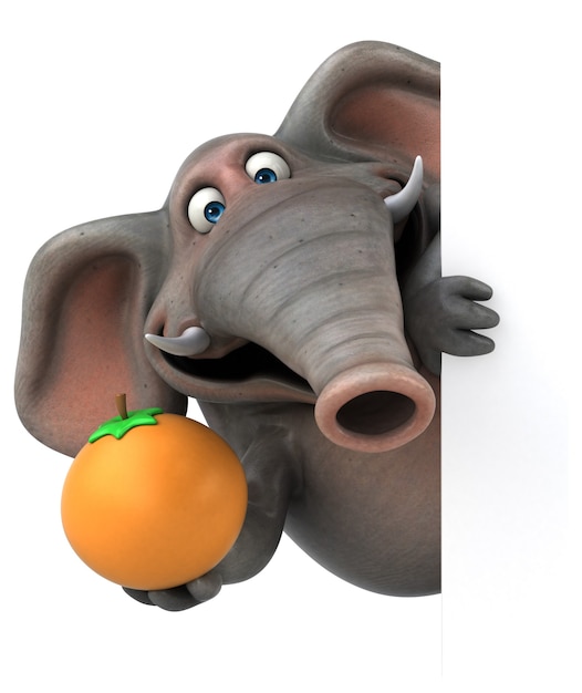 Éléphant amusant - Illustration 3D