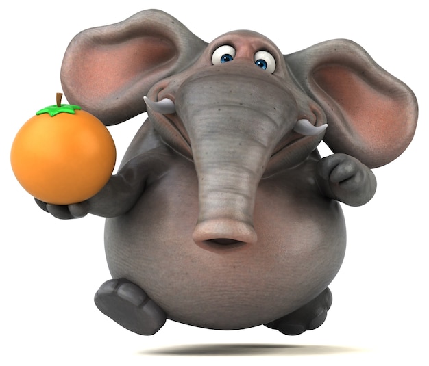 Éléphant amusant - Illustration 3D