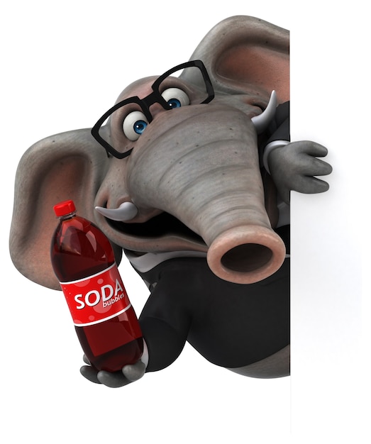 Éléphant amusant - Illustration 3D