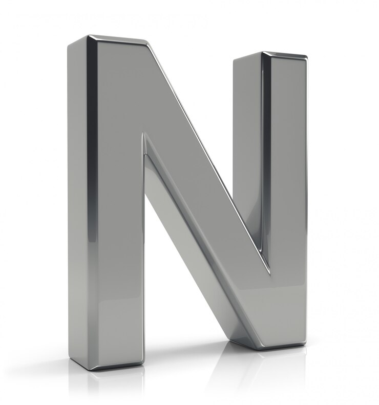 Lettre argent N