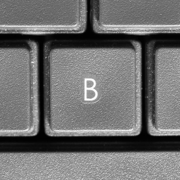 Lettre B sur clavier d'ordinateur