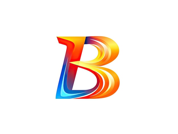 Lettre B dans le style de logo badge illustration de conception 2d simple AI générative