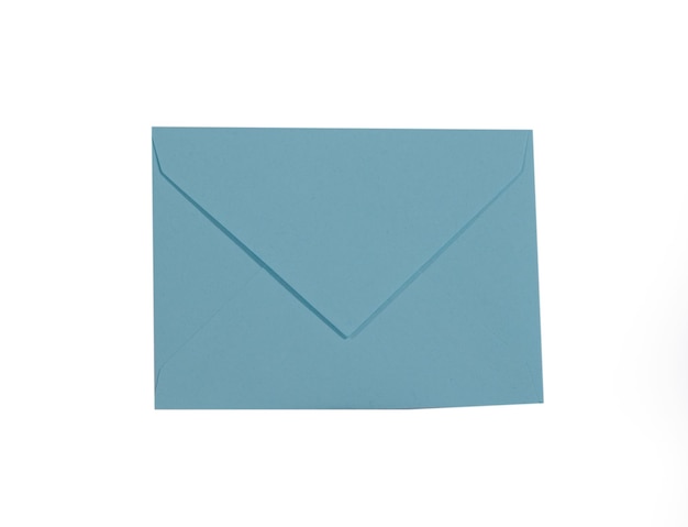 Lettre bleue sur fond blanc