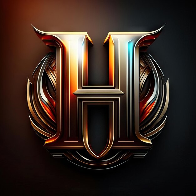 Photo la lettre h du logo