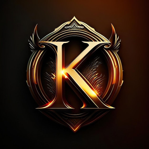 La lettre K en or du logo