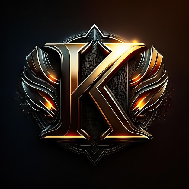 La lettre K en or du logo