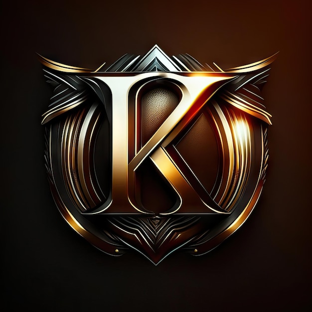 La lettre K en or du logo