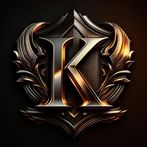 La lettre K en or du logo