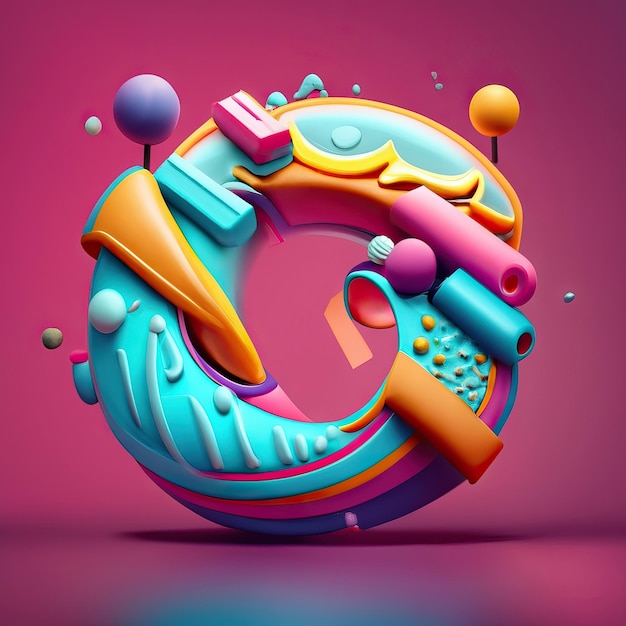 La lettre O en 3D