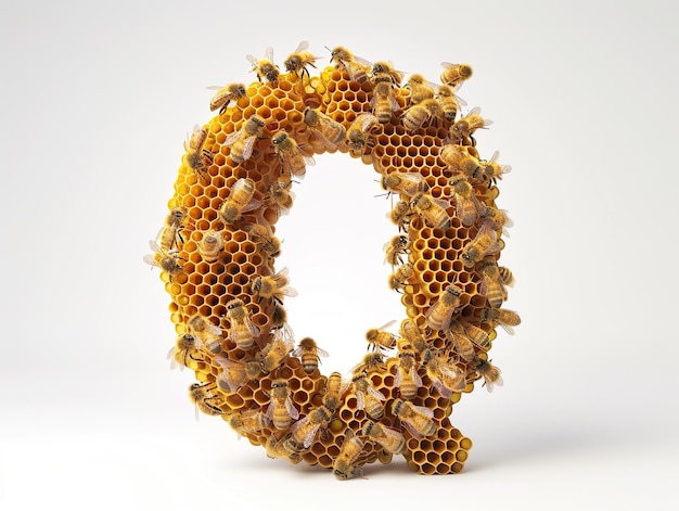 La lettre q est faite de peignoir de miel.