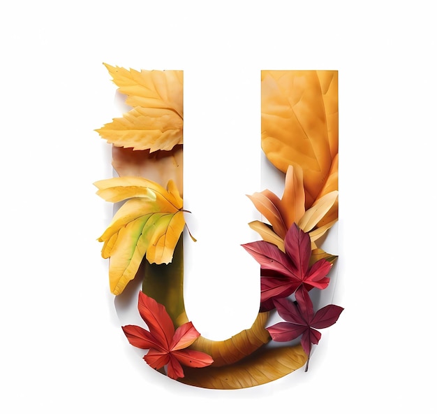 Lettre U de l'alphabet d'automne