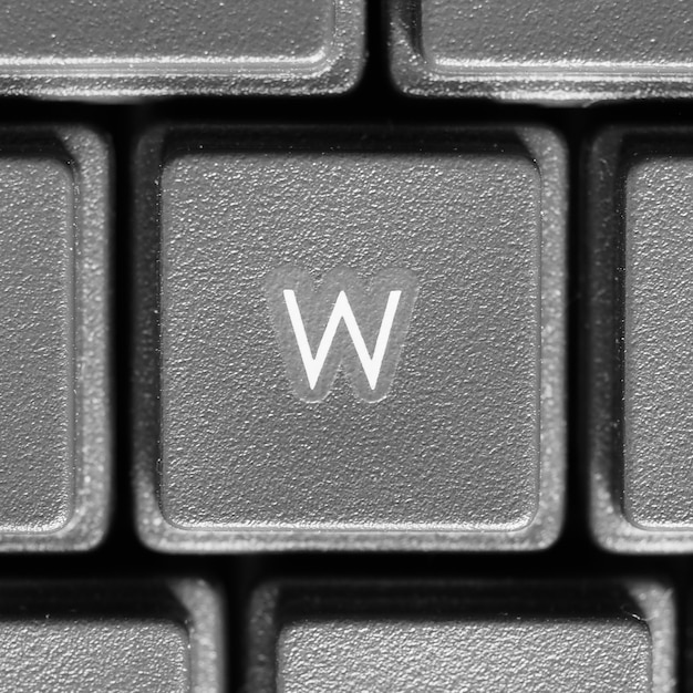 Lettre W sur clavier d'ordinateur