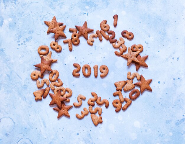 Lettres 2019 biscuits au pain d&#39;épice de Joyeux Noël
