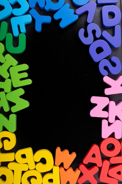Photo lettres colorées de l'alphabet en bois
