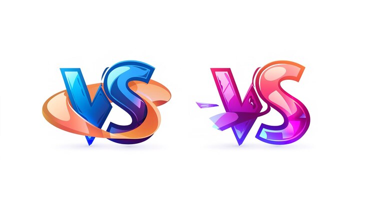 Photo lettres contre vs symbole de logo vectoriel isolé sur un fond blanc vs contre est une idée de conception signifiant confrontation ou résistance ia générative