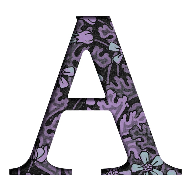 Lettres majuscules vintage png Une typographie