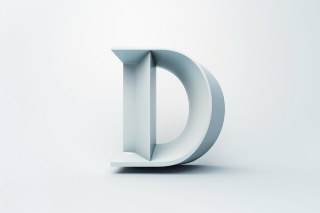 Lettres d style minimaliste sur fond blanc