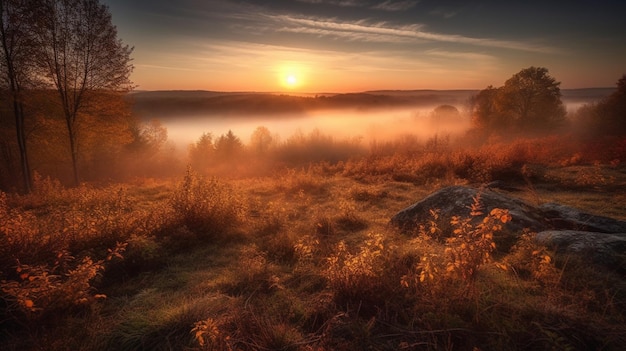 Lever du soleil dans la forêt fonds d'écran et images