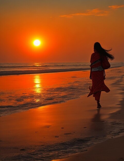 Le lever du soleil sur la plage