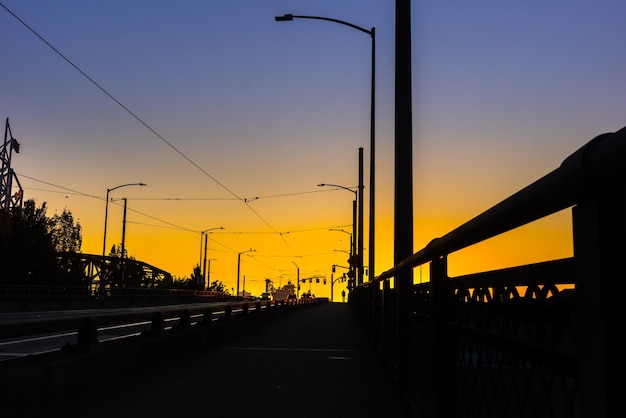 Lever du soleil à Portland