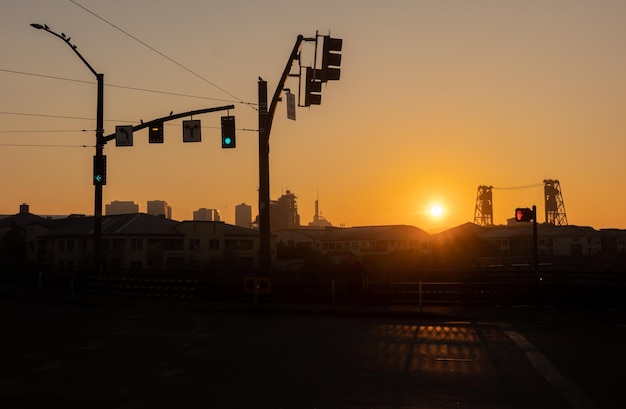 Lever du soleil à Portland