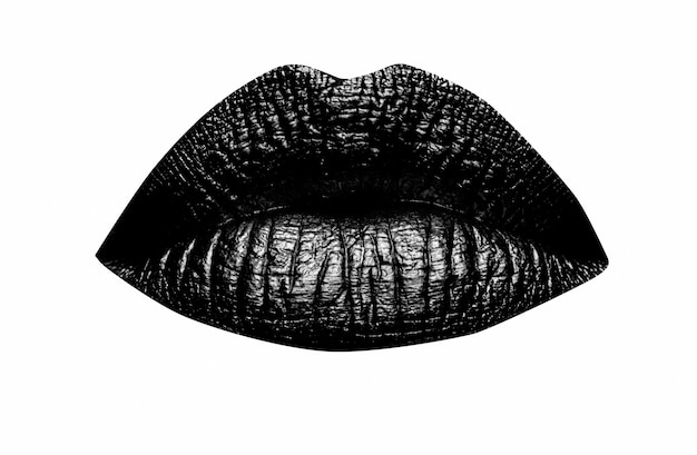 Photo lèvres dorées gros plan lèvres métalliques dorées beau maquillage lèvres orées brillant sur la beauté bouche féminine gros plan