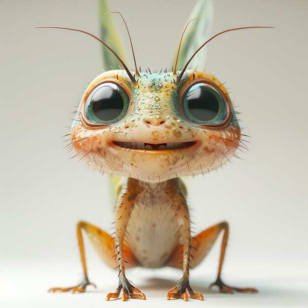 un lézard avec de grands yeux et un grand nez