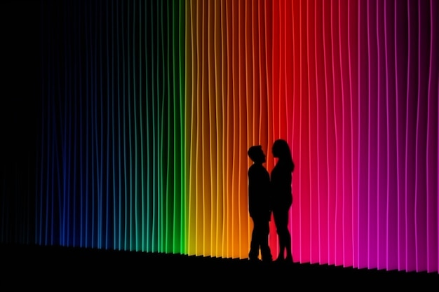 Photo lgbt gay pride drapeau arc-en-ciel lgbtq vérité soutien des minorités égalité des droits solidarité lesbienne gay bisexuelle transgenre identité de genre liberté de sentiment et choix d'affiliation ia générative