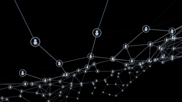 Liaison et connexion de réseau de personnes visionnaires