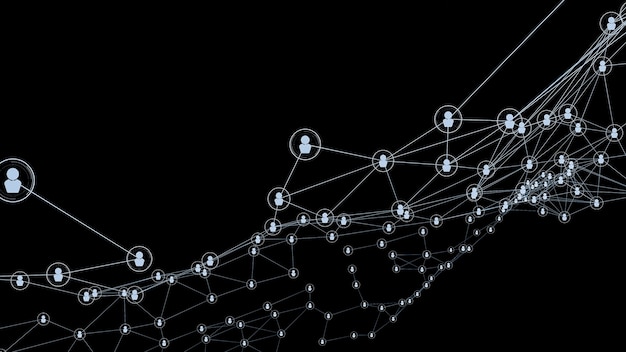 Liaison et connexion de réseau de personnes visionnaires