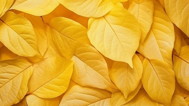 Photo une liane aux feuilles dorées éblouissante et captivante en gros plan