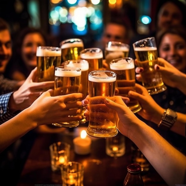 Libérez l'esprit de fête avec des photos vibrantes de célébrations alimentées par la bière