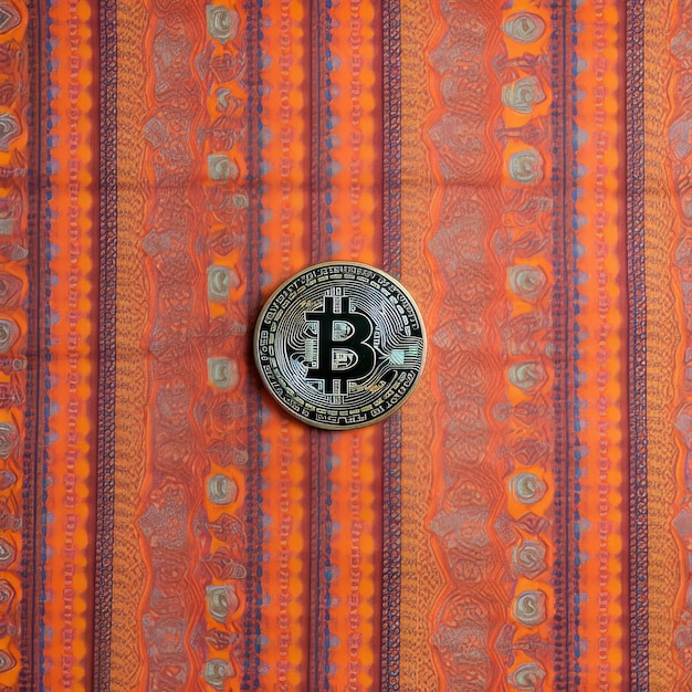 Libre d'un Bitcoin avec une toile de fond unique