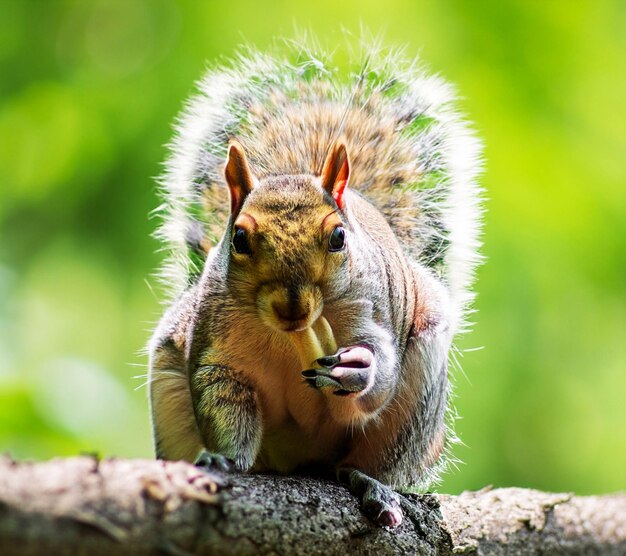 Photo libre d'un écureuil assis sur une branche