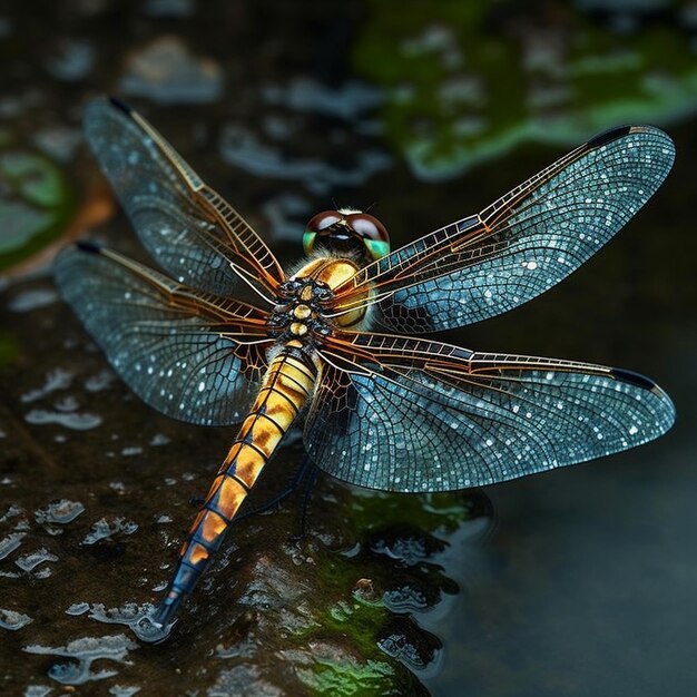 Libre d'un insecte libellule