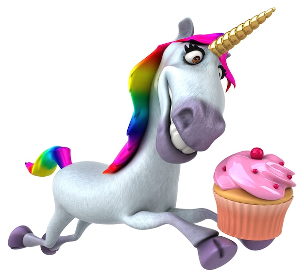 Licorne amusante - Illustration 3D