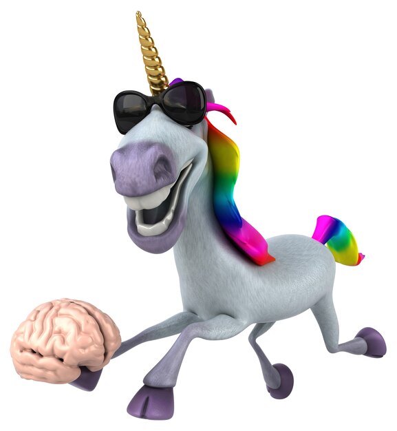 Licorne amusante - Illustration 3D