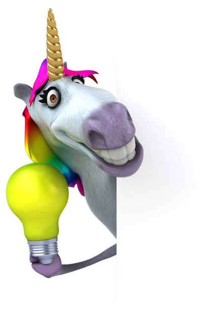 Licorne amusante - Illustration 3D