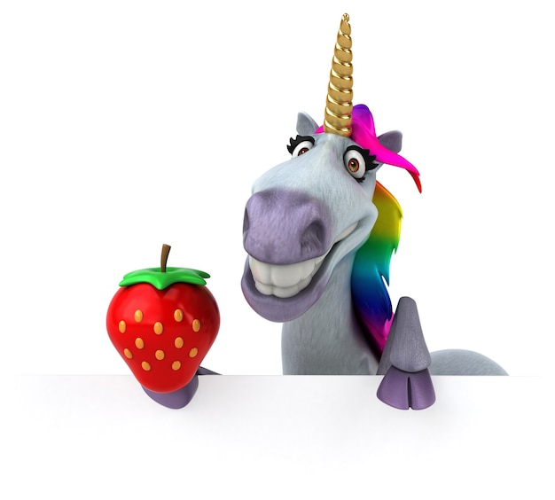 Licorne amusante - Illustration 3D