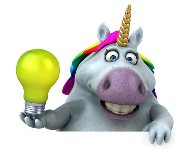 Licorne amusante - Illustration 3D